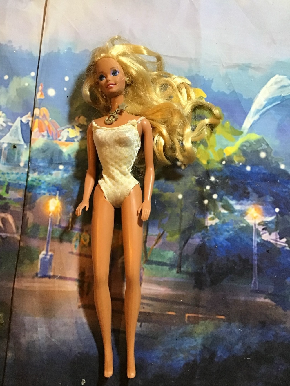 Vintage sun sensation Barbie doll gold dazzling jewelry